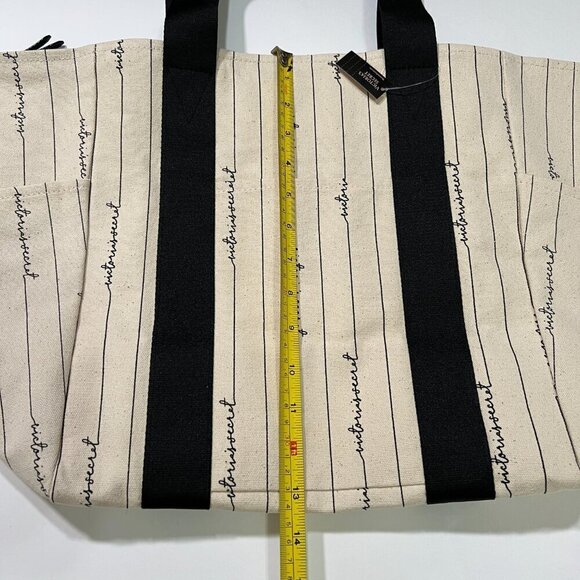 Victoria Secret Weekender Tote Bag Logo Script Beach Gym Pool Travel Bag Zipper - Picture 13 of 13